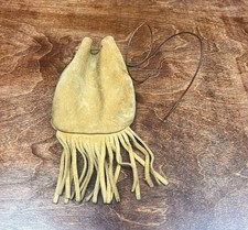 Vintage Leather Fringe Pouch