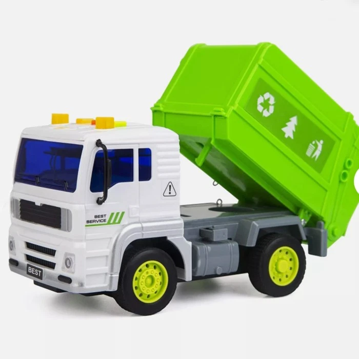 Игрушечный мусоровоз трение питание от света и звука пластиковая игрушка грузовик - Изображение 2 из 4