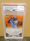 2023 Bowman Sterling Junior Caminero Orange Refractor Prospect Auto 75/75 PSA 9