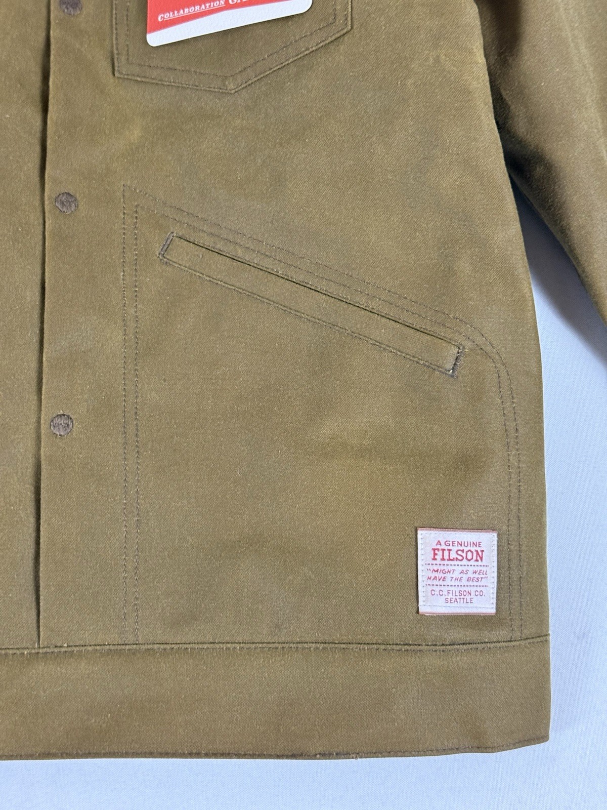 WRANGLER X FILSON ADVENTURE JACKET DARK TAN XL NWT SOLD OUT image 9