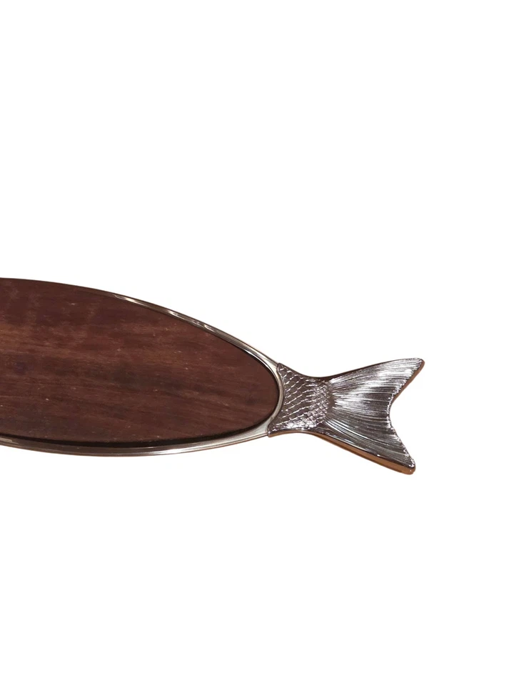 WMF Piatto a Forma di Pesce Acciaio Inox Circa 71 CM Salmone Piastra Annata Alto - Immagine 3 di 4