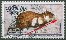 DDR 1970 Pelztiere: Hamster mit Plattenfehler 1544 F 21 mit Sonderstempel