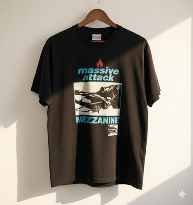 Massive Attack Mezzanine Album Cover T-Shirt Trip Hop Electronic Tee - S004