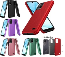 Tempered Glass / Dotted Design Hybrid Cover Phone Case For BLU View 5 PRO B170D