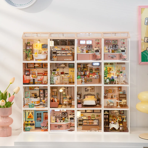 DIY Miniature Dollhouse Kit with Accessories Model Supply Store Kit with LED to - Picture 7 of 19
