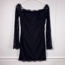 NWT Forever 21 Off Shoulder Bodycon Lace Floral Mini Dress Medium Whimsigoth