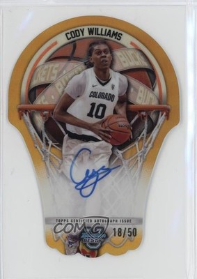 2023 Bowman U Best Buckets Die-Cut Gold Refractor 18/50 Cody Williams Auto 0yr8