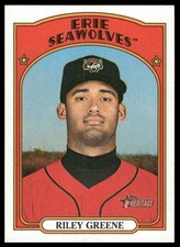 Riley Greene 2021 Topps Heritage Minor League #28 Erie Seawolves
