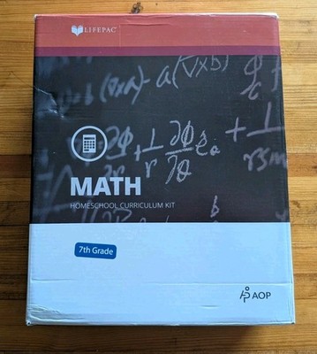 ALPHA OMEGA MATHEMATICS  LIFEPAC- GRADE  7 - COMPLETE SET- clean workbooks
