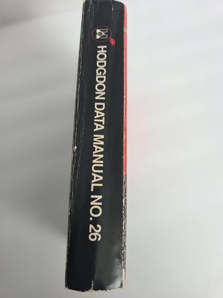 Manual de datos Hodgon No. 26 tapa dura de recarga de polvo primera impresión 1992 vintage Foto 2 de 4
