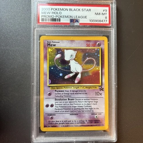 2000 Pokemon League Black Star Promo 9 Mew Holo PSA 8