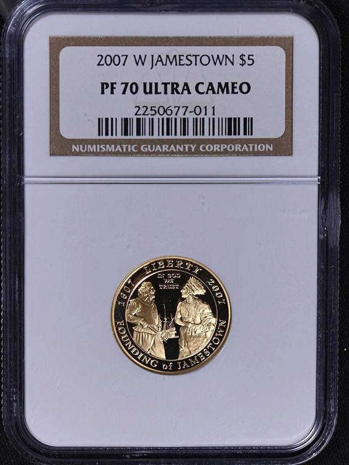 2007-W Jamestown Commemorative Gold $5 NGC PF70 Ultra Cameo - STOCK - Image 3 of 4