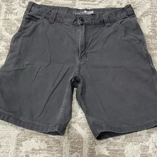 Carhartt Shorts Mens 36 Rugged Flex Canvas Relaxed Fit Workwear Logo BS2514-M