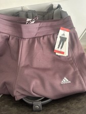 Adidas Womens Fleece Taper Pants Joggers Plum Purple SHAFIG Size Medium NWT