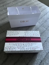 Authentic CHRISTIAN DIOR Empty White Textured Empty Gift Box 8  x5  x3  