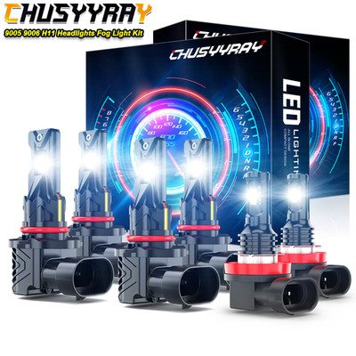 For Mitsubishi Lancer 2008-2017 6x Upgrade LED Headlight +Fog Light Bulbs Combo
