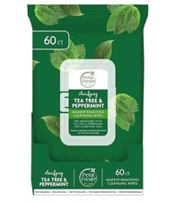 Petal Fresh Clarifying Tea Tree  Peppermint Makeup Removing, Cleansing Wipes