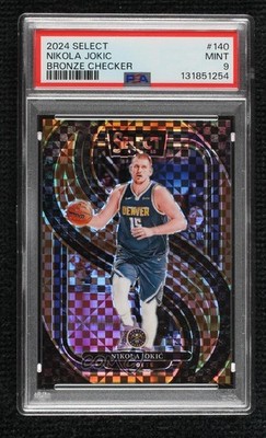 2024 Select Premier Level Bronze Checker Prizm 38/49 Nikola Jokic PSA 9 MINT 3pb