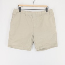 Free Fly Stretch Canvas Shorts Mens L Beige Elastic Waist Drawstring Bamboo