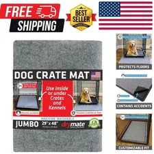 Dog Crate Mat Liner, Absorbs Urine, Waterproof, Non-Slip, Washable Puppy Pee ...