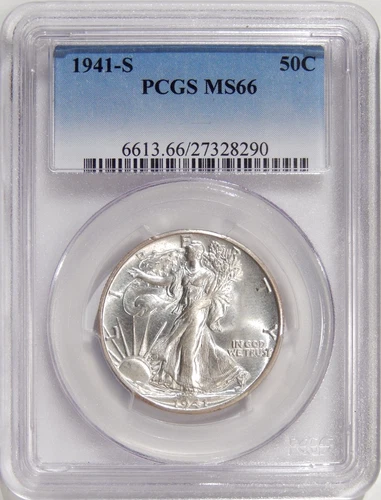 Photo of a 1941-S Walking Liberty Half Dollar from an eBay listing that sold on Jul 15, 2026