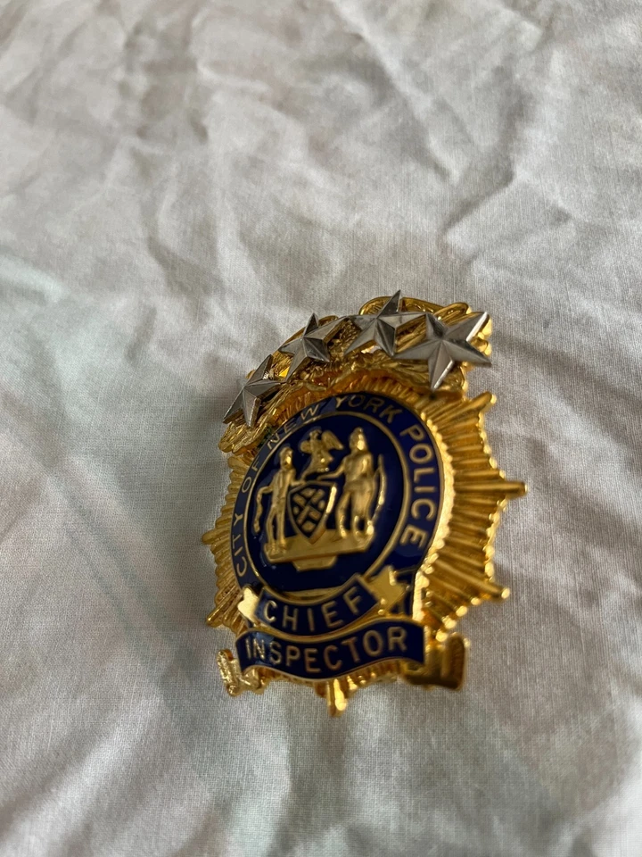 Insignia de inspector jefe de la policía de Nueva York obsoleta de Nueva York G2U de colección Foto 4 de 4