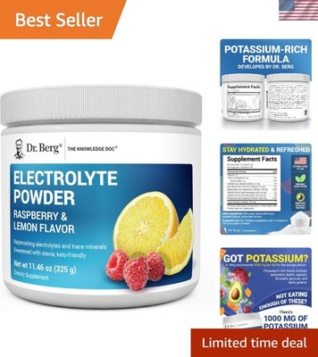 Raspberry & Lemon Keto Electrolyte Drink Powder - 50 Servings of Pure Hydration