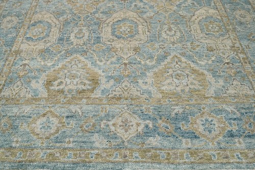 Alfombra de área oriental tradicional LoomBloom Aqua anudada a mano tradicional Oushak de lana multitamaño - Imagen 46 de 60