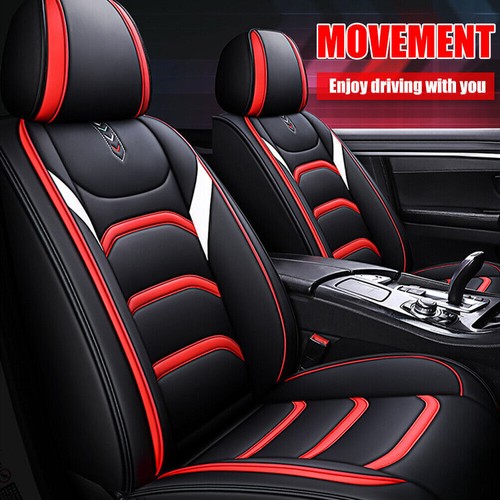 Car Seat Covers Luxury Leather Cushion Full Surrounded For Sedans SUV SIngle/Set - Foto 2 di 20