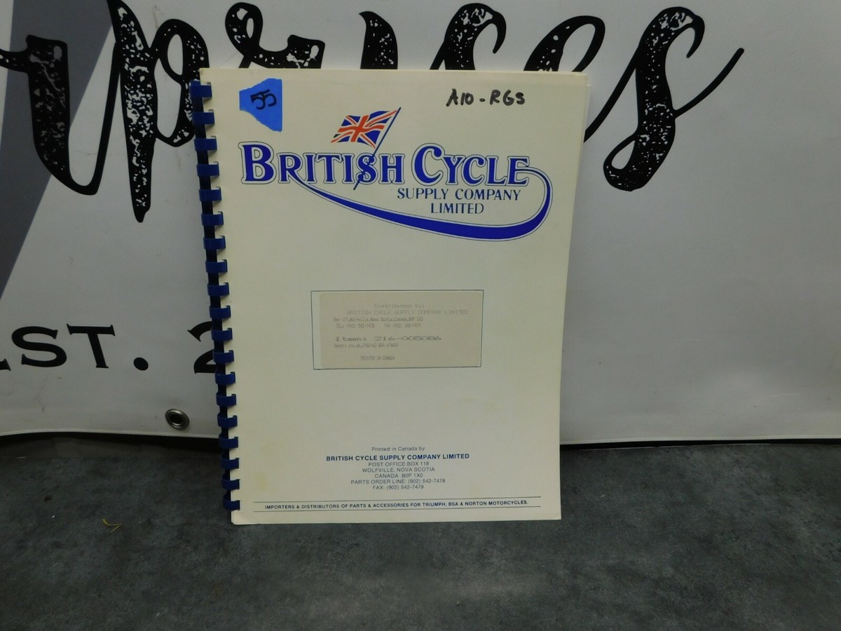 動作品 昭和/レトロ 旧バンダイ スペースコマンダー ラジコン 箱/取説付き BSA Genuine Parts Catalogue Manual #55 1467 | eBay