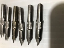 6 Vintage Dip Pen Nibs Eagle Pencil Co. E130 Manhatten Stub NOS