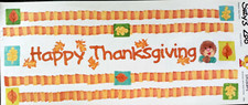 Thanksgiving Happy Fall Autumn Leaves Thankful Thanks Suzy's Zoo Border Stickers