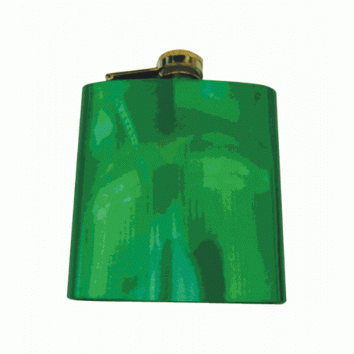 6oz Metallic Green Hip Flask Ideal Birthday Christmas Wedding present - Picture 1 of 1
