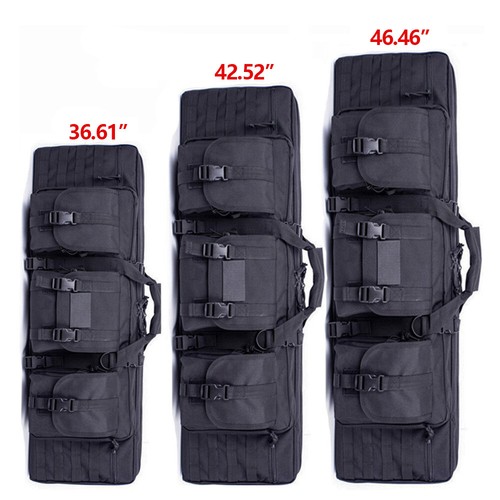 Tactical Double Rifle Bag Gun Range Padded Soft Carbine Backpack Carry Case - Picture 15 of 40