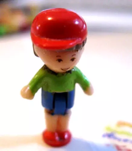 Polly Pocket 🌸  1990 Midge’s Flower 🌺Shop ~Replacement Boy Red Hat - Titch