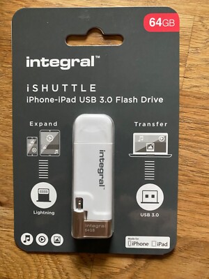 Integral iShuttle USB 3.0 Flash Drive for iPhone/iPad 64GB