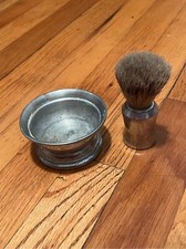 Vintage Rooney Pewter Shave Set