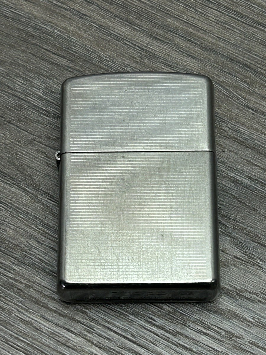 Vintage Zippo Lighter Brushed Midnight Chrome C 06 Made In Vintage Zippo Lighter Brushed Midnight Chrome C 06 Made In