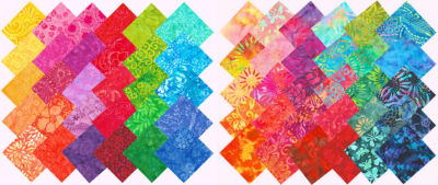 Stoffpakete Scraps und Stoffstreifen Patchwork BALI BATIK