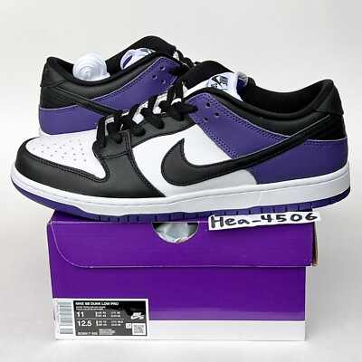 DS Nike Dunk SB Court Purple size 11 BQ6817-500 White Black SHIPS NOW Receipt