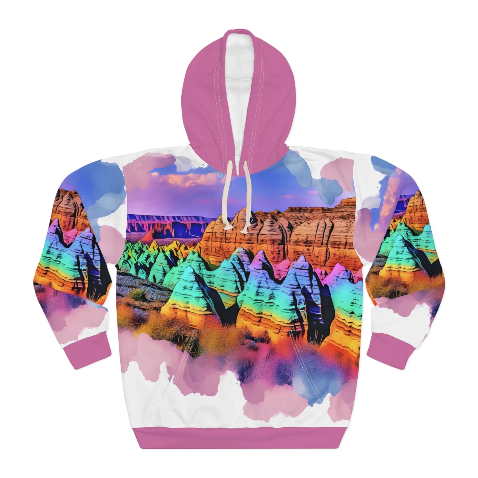 Tonto Trail Pullover Hoodie Unique All Over Print Tie Dye Outdoor Travel Apparel
