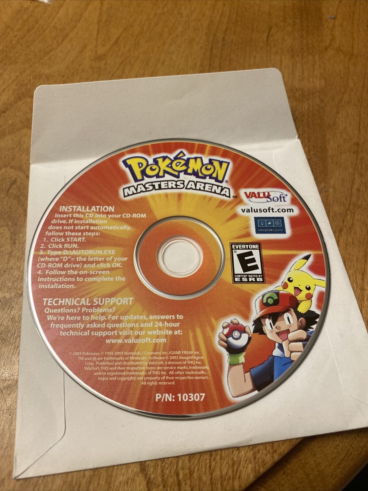 Pokemon: Masters Arena (Windows PC, 2003) Computer Video Game CD-ROM Tested