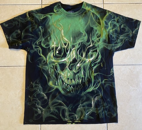 vintage social media mens fire green 