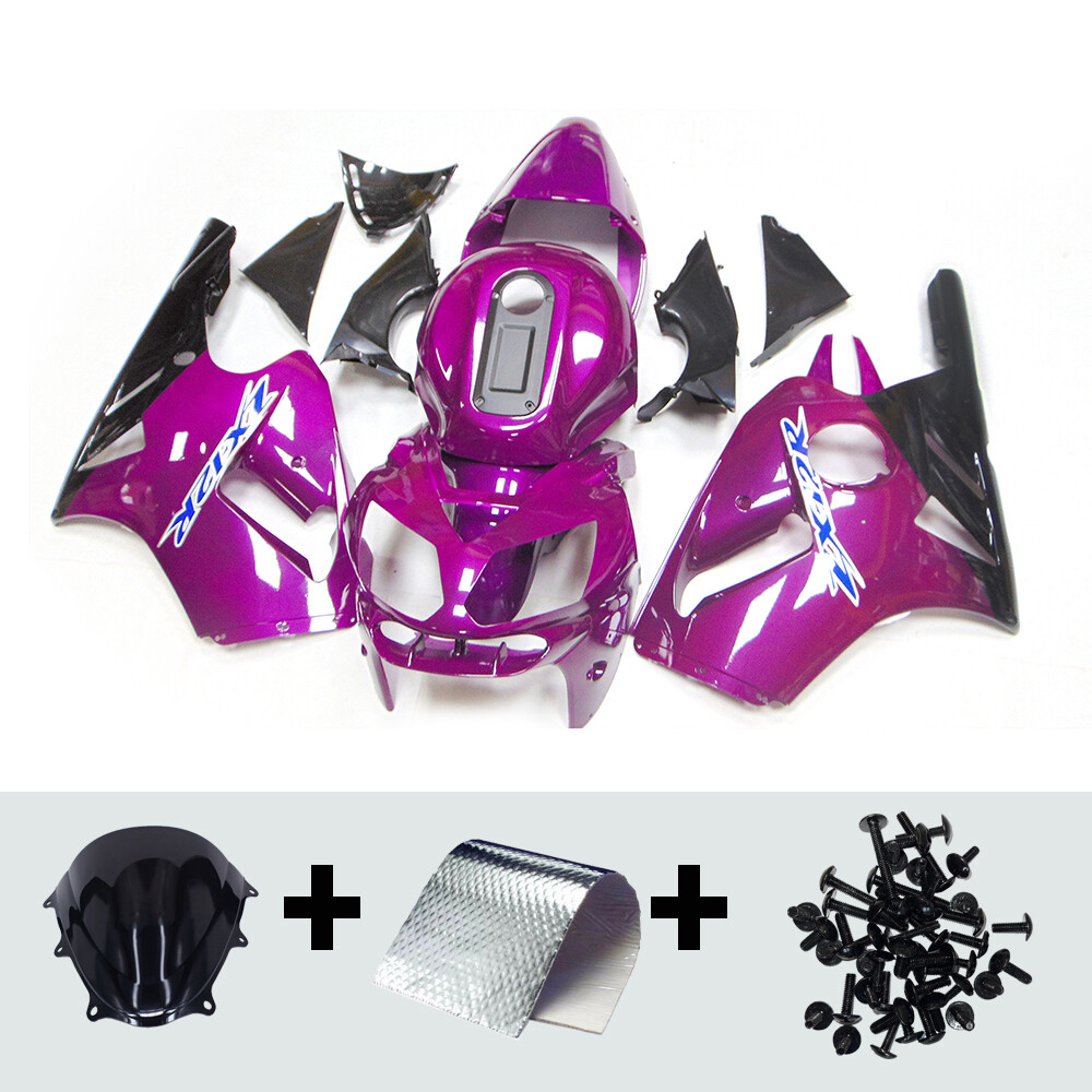 kappa sliver セット(taro purple) Purple Black Fairings Kit for ZX-12R 2002 2003 2004 2005