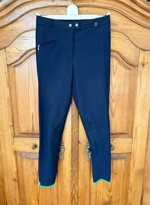 Reithose von Cavallo Gr. 84/42 blau dunkelblau Leder navy Reiten Hose . - Bild 1 von 4