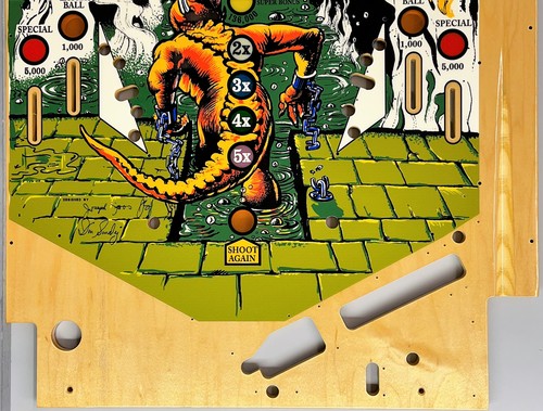 Stern Catacomb Pinball Machine Game Playfield NEW Clearcoated 2NDS Mmmm Toast!!! - Picture 6 of 10