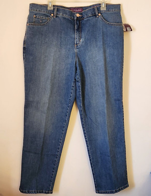 NWT Women s Gloria Vanderbilt Size 16W Short Blue Jeans Amanda Hartford Pants