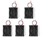 5 Pack Battery Storage Case Holder with Wire Lead for 3x18650 11.1V