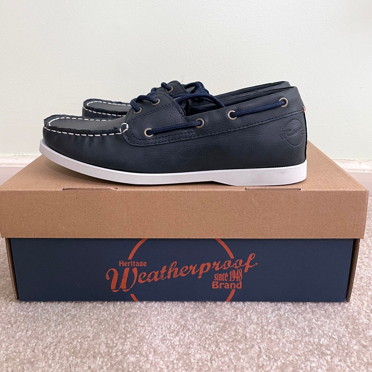 Weatherproof Vintage Mens Benny Boat Shoe, Navy, 8M Amazon.com | Weatherproof Vintage Mens Benny Boat Shoe, Navy  main image 2
