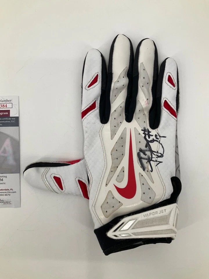 GUANTE DERECHO USADO NIKE FIRMADO POR EL ESTADO TED GINN JR. OHIO CERTIFICADO DE AUTENTICIDAD JSA Testigo Foto 2 de 4